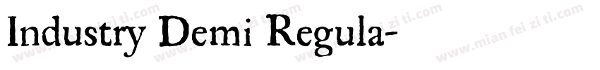 Industry Demi Regula字体转换